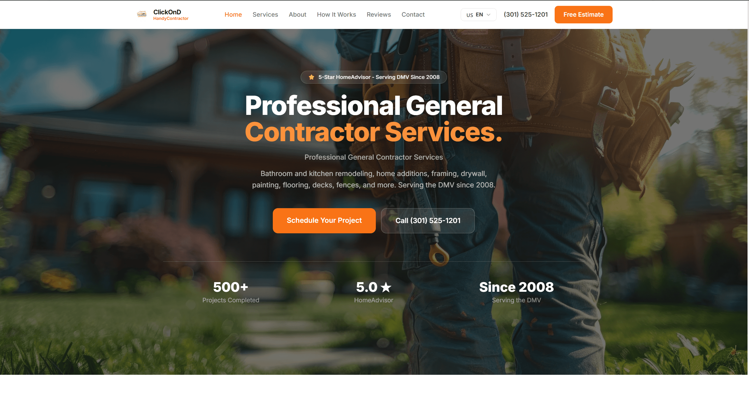 ClickOnD business website preview