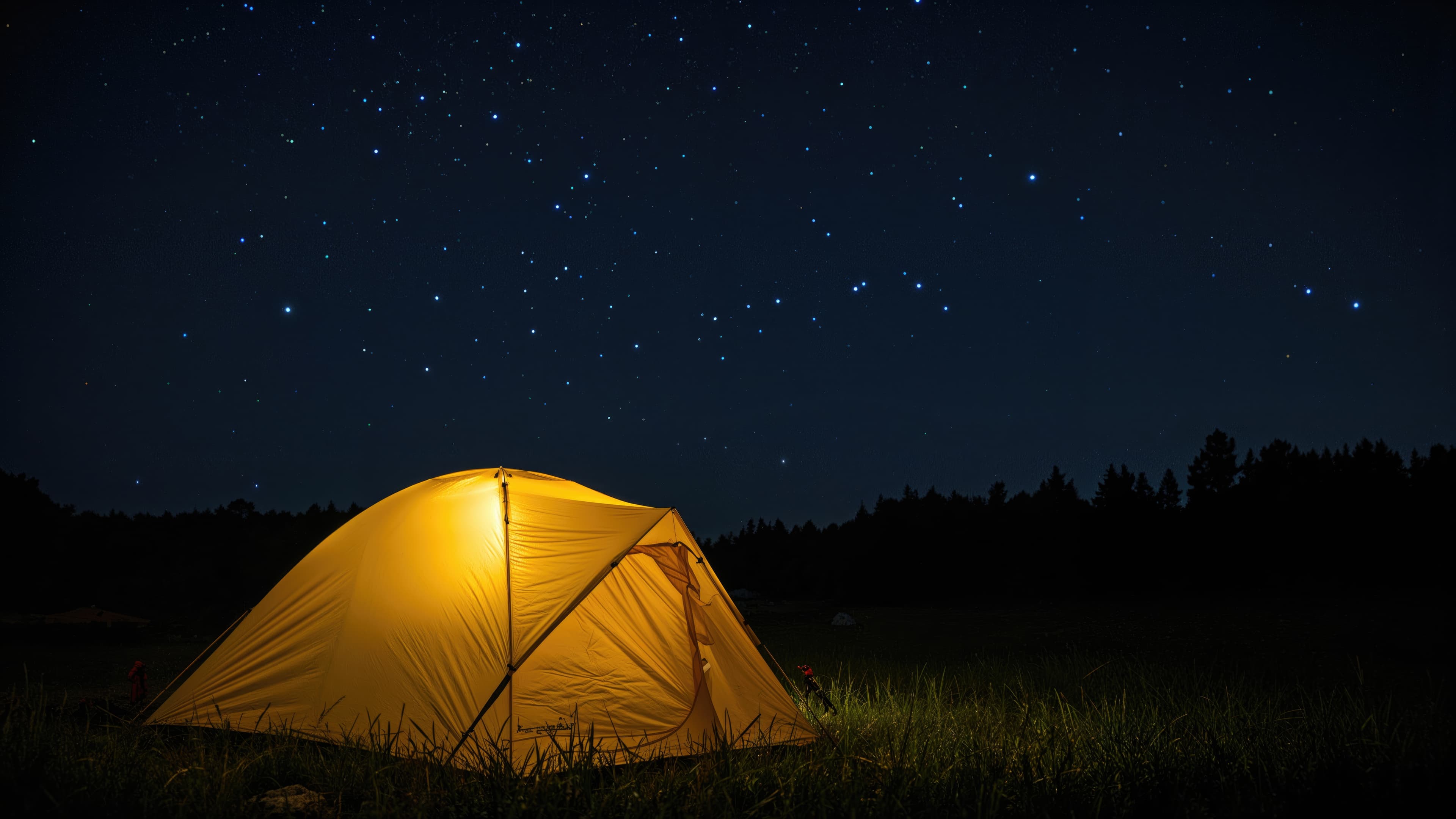 Camping and night sky